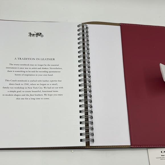 Coach Striped Heart Leather Notebook - Picture 9 of 10